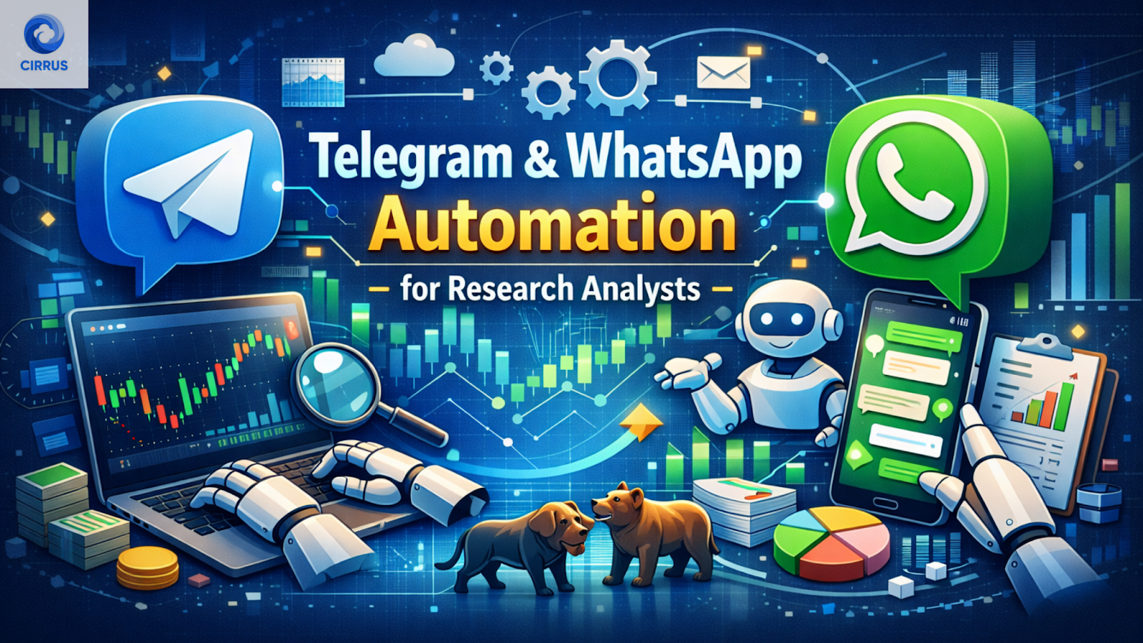 Telegram and WhatsApp automation for Research Analysts