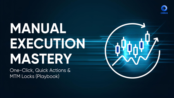 Cirrus manual execution interface with one-click order button